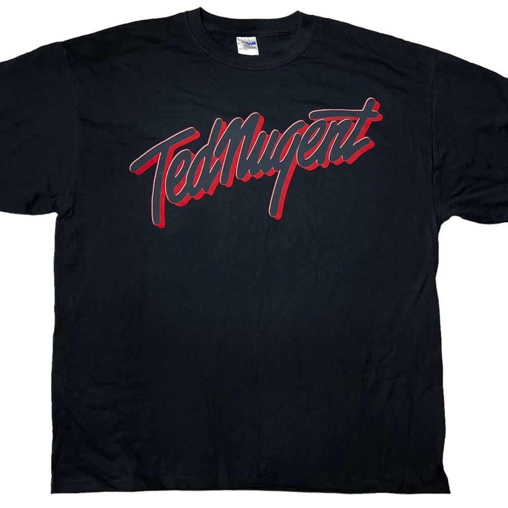 NWOT Ted Nugent Logo Message Back Graphic T-Shirt Black Unisex Sz XL
